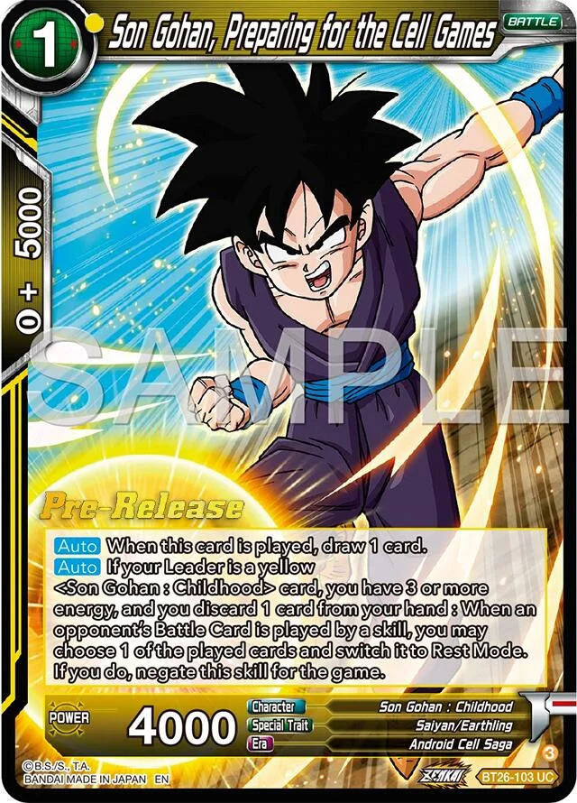 Son Gohan, Preparing for the Cell Games 「BT26-103」「EN」
