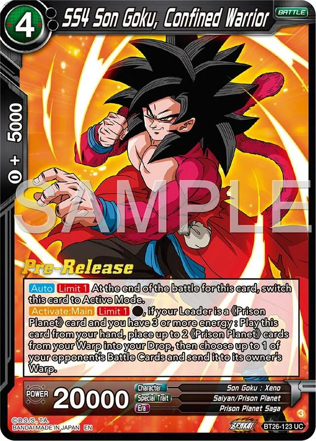 SS4 Son Goku, Confined Warrior 「BT26-123」「EN」