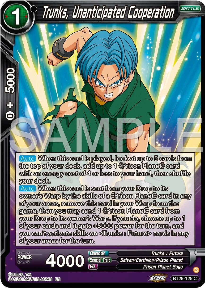 Trunks, Unanticipated Cooperation 「BT26-125」「EN」