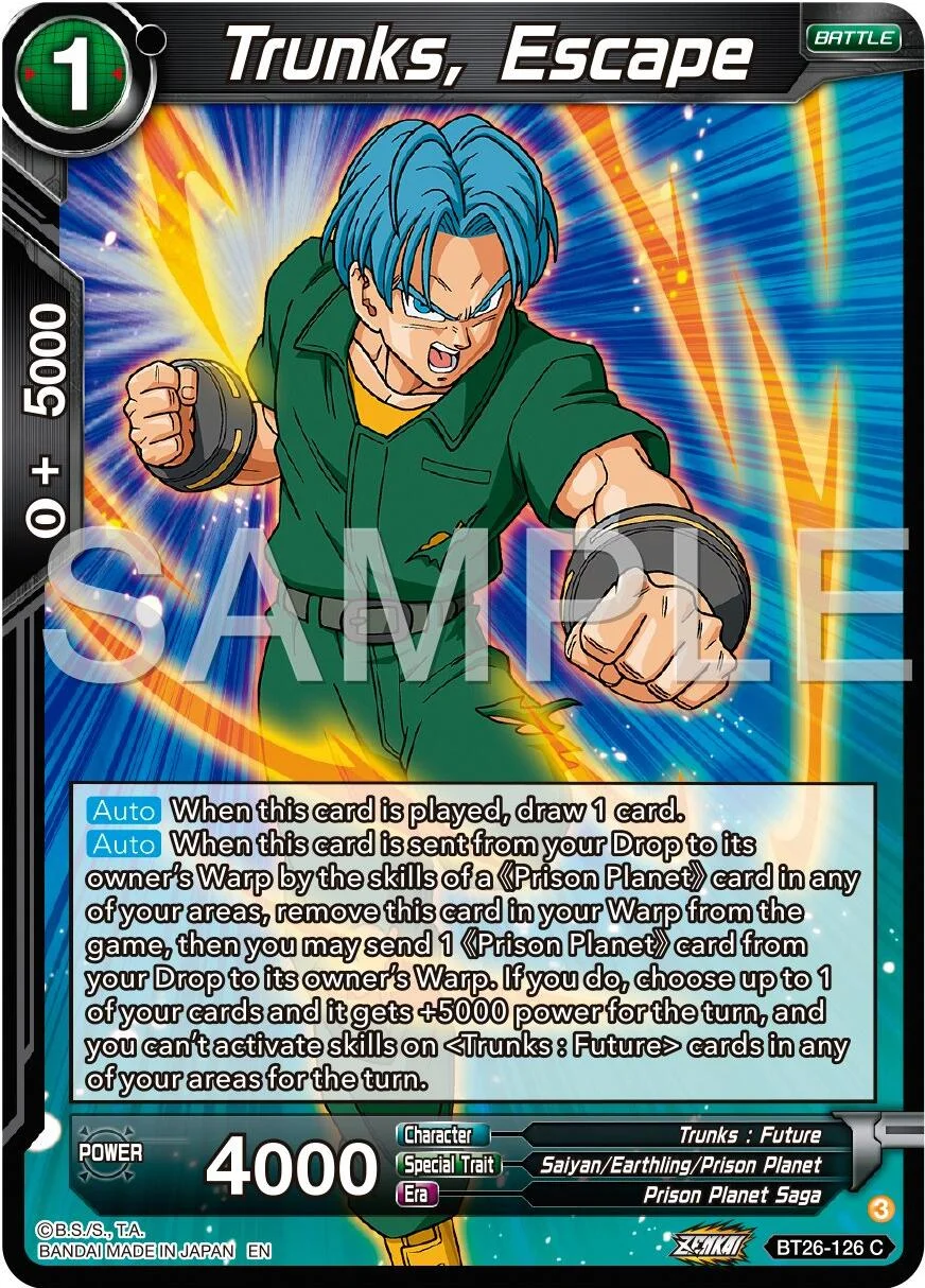 Trunks, Escape 「BT26-126」「EN」