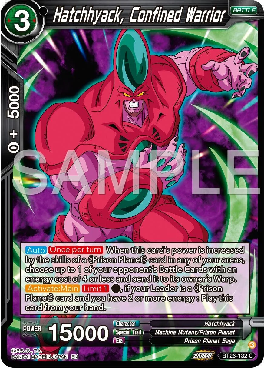 Hatchhyack, Confined Warrior 「BT26-132」「EN」