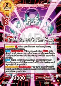 Frieza, Emperor’s Final Power #BT26-003 · Dragon Ball Super: Masters
