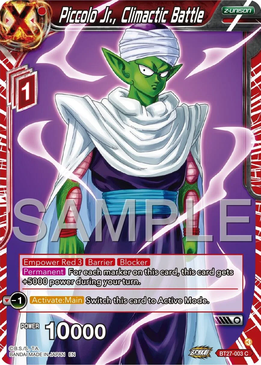 Piccolo Jr., Climactic Battle 「BT27-003_PR」「EN」