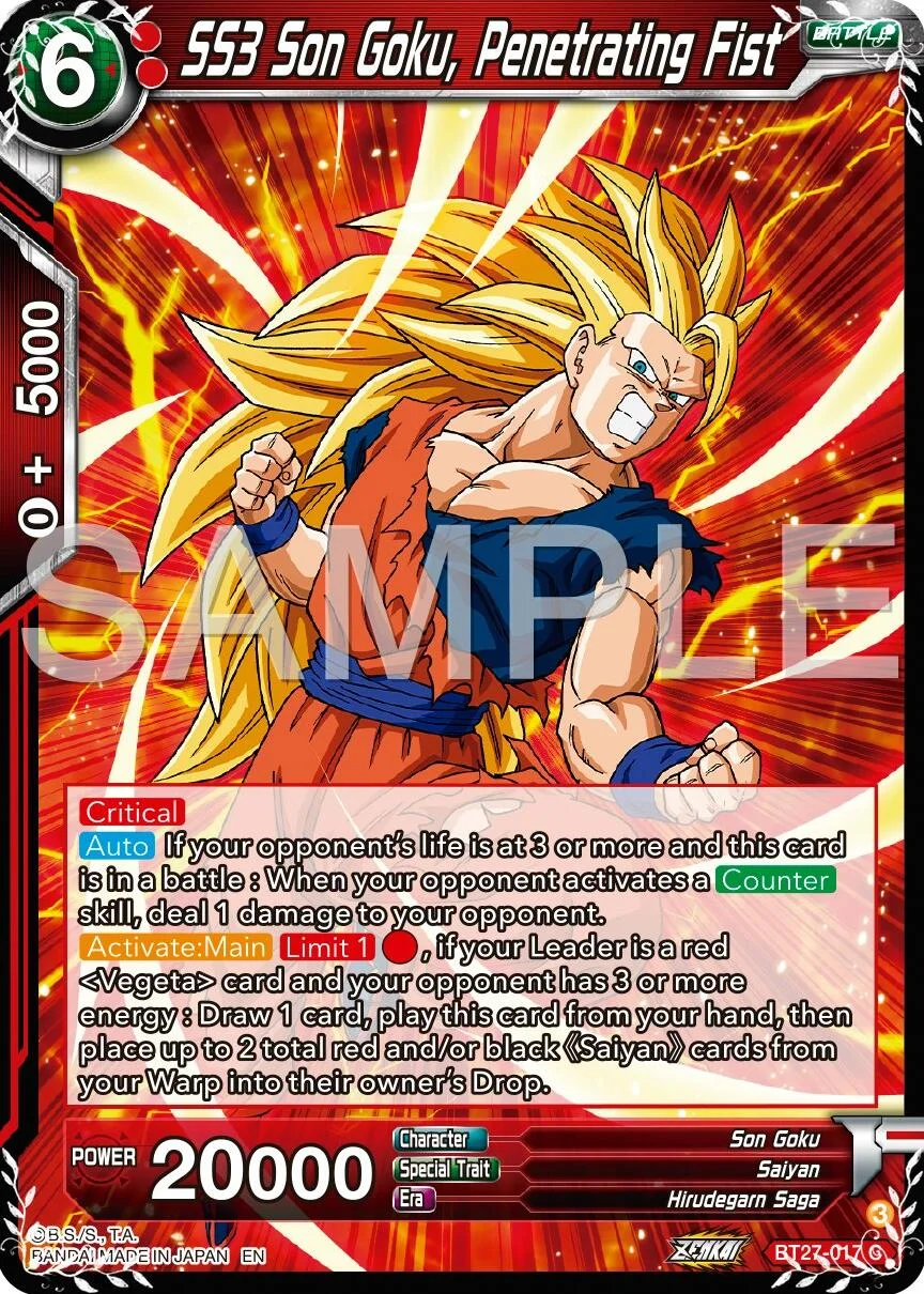 SS3 Son Goku, Penetrating Fist 「BT27-017」「EN」