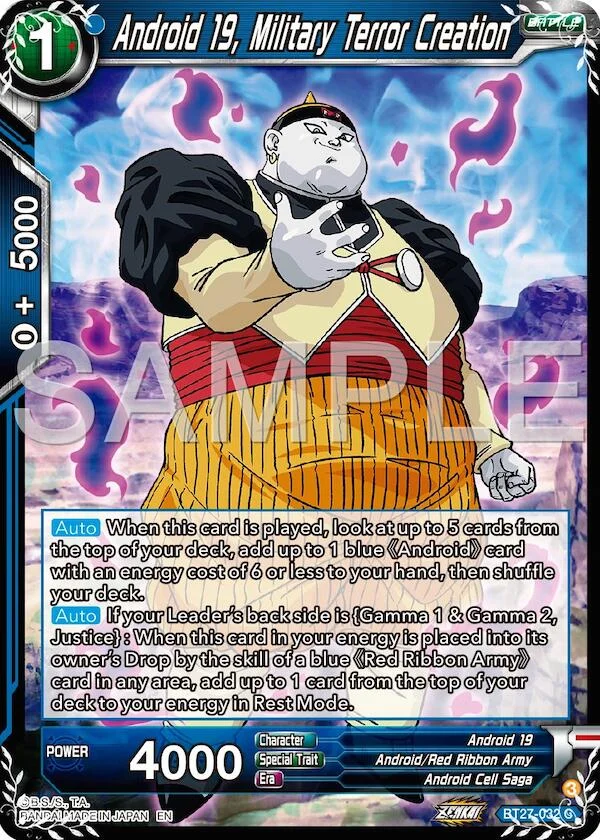 Android 19, Military Terror Creation 「BT27-032」「EN」