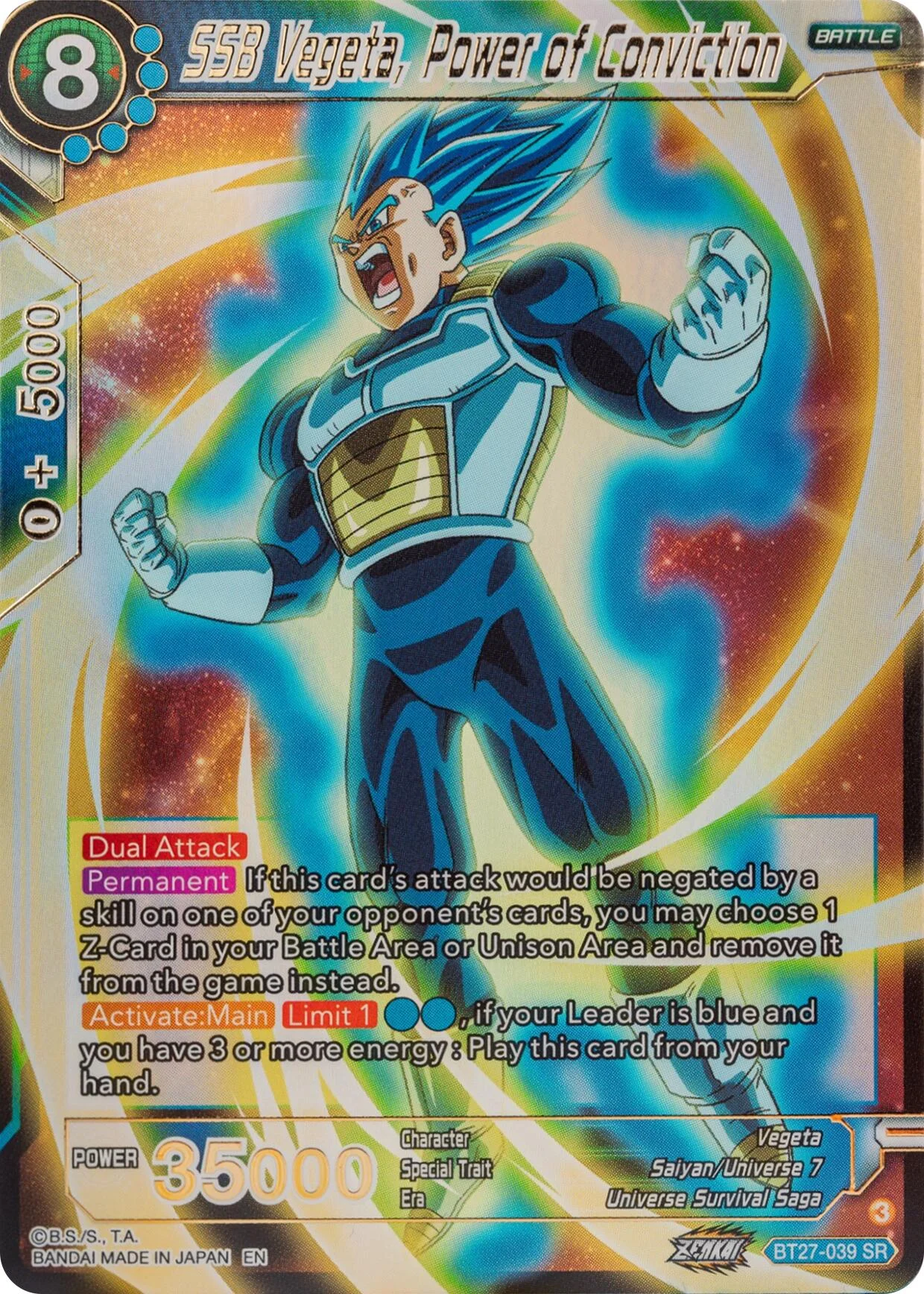 SSB Vegeta, Power of Conviction 「BT27-039_SPR」「EN」