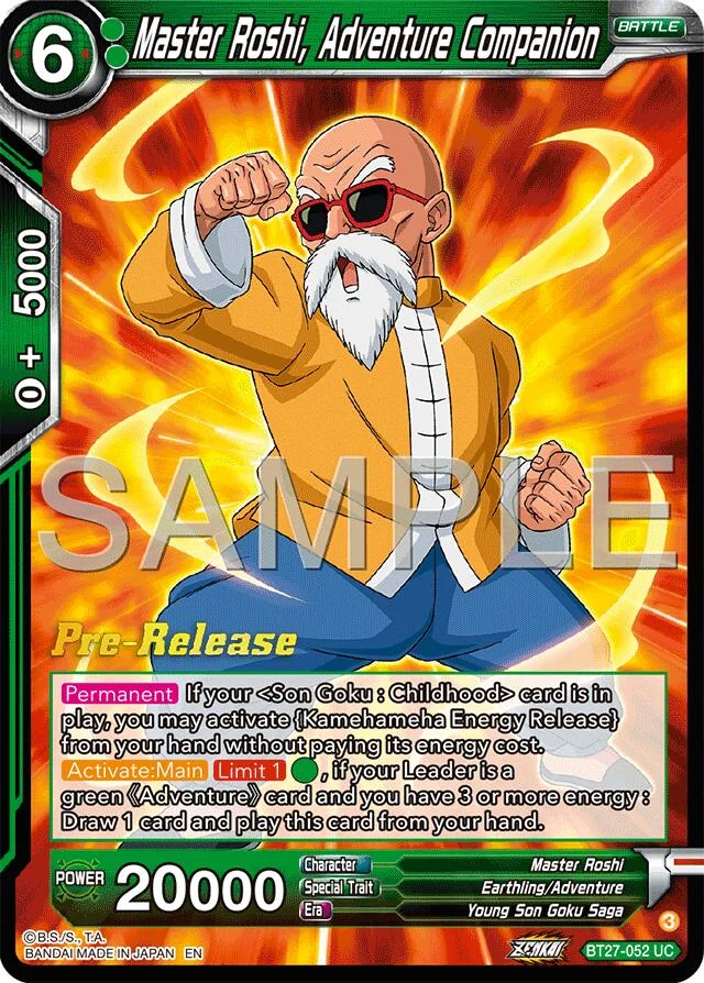 Master Roshi, Adventure Companion 「BT27-052」「EN」