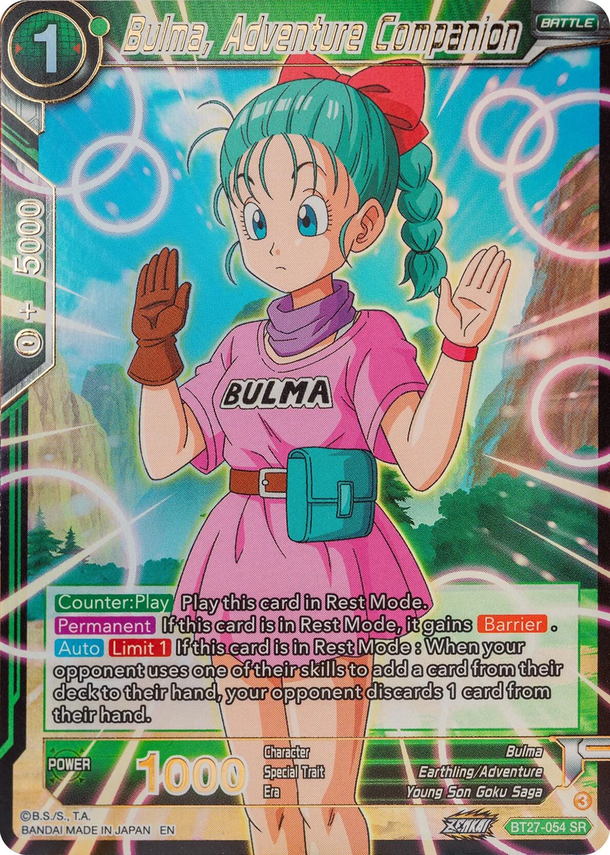 Bulma, Adventure Companion 「BT27-054_SPR」「EN」