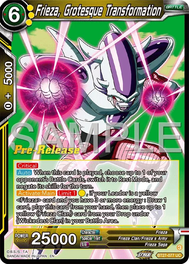 Frieza, Grotesque Transformation 「BT27-077」「EN」