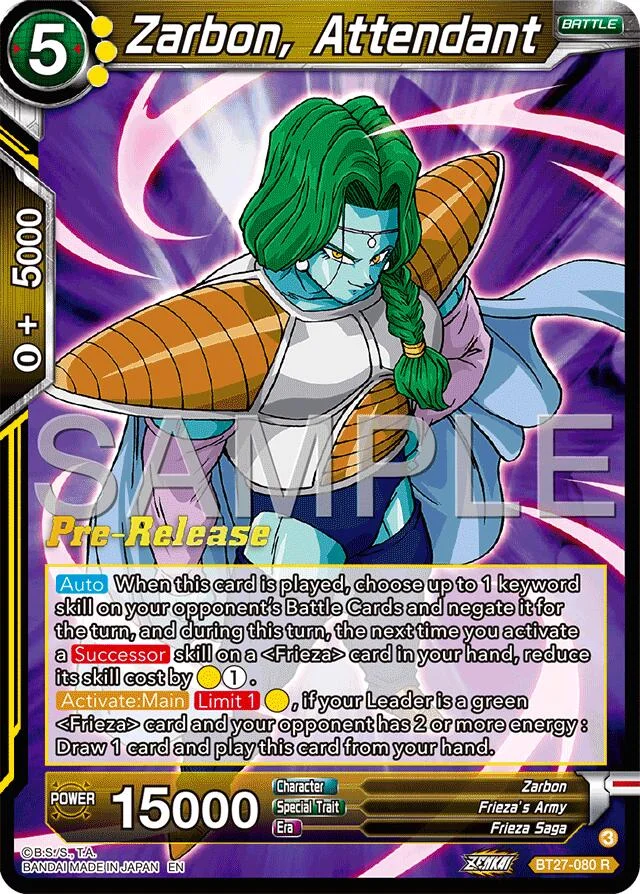 Zarbon, Attendant 「BT27-080」「EN」