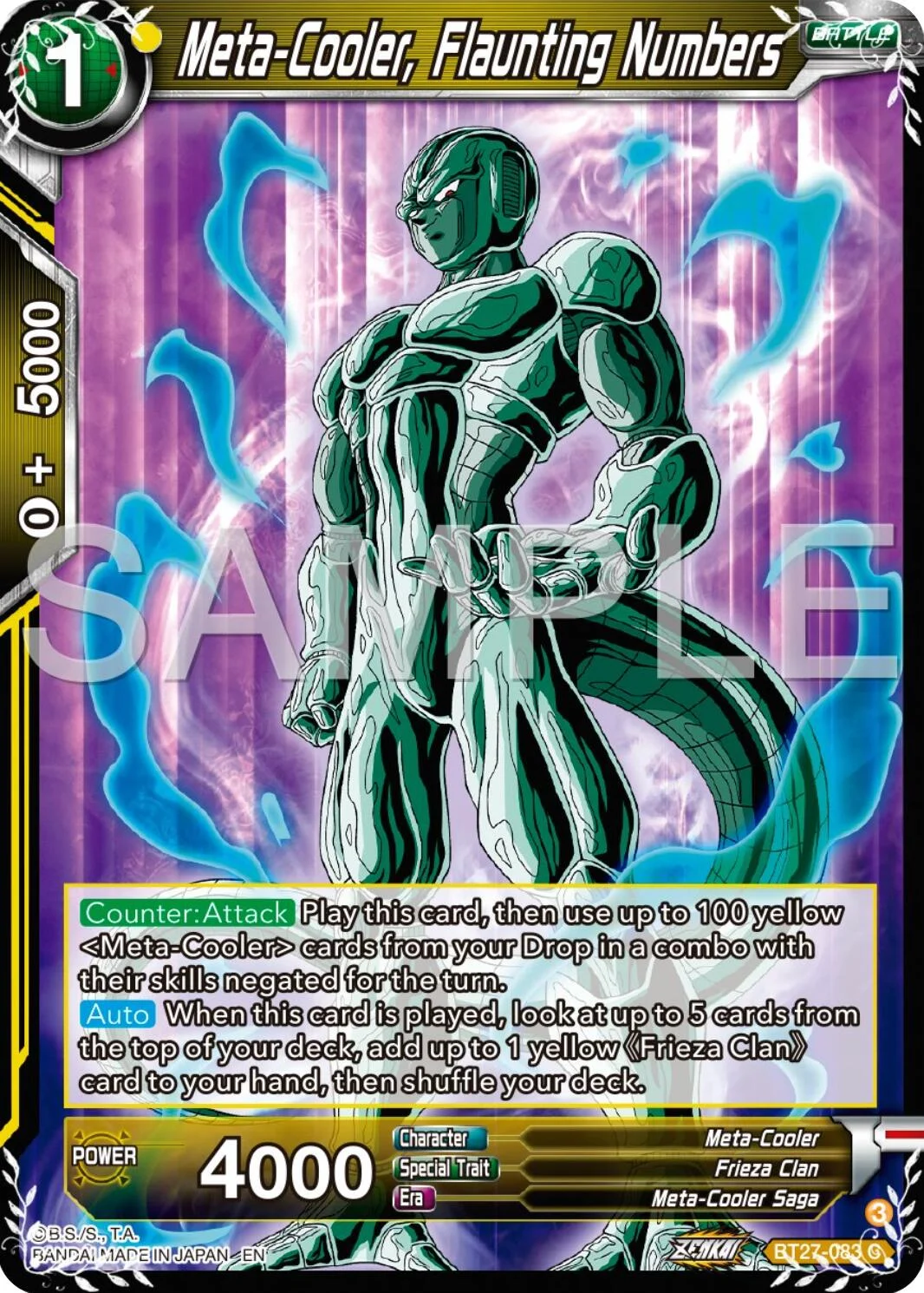 Meta-Cooler, Flaunting Numbers 「BT27-083」「EN」