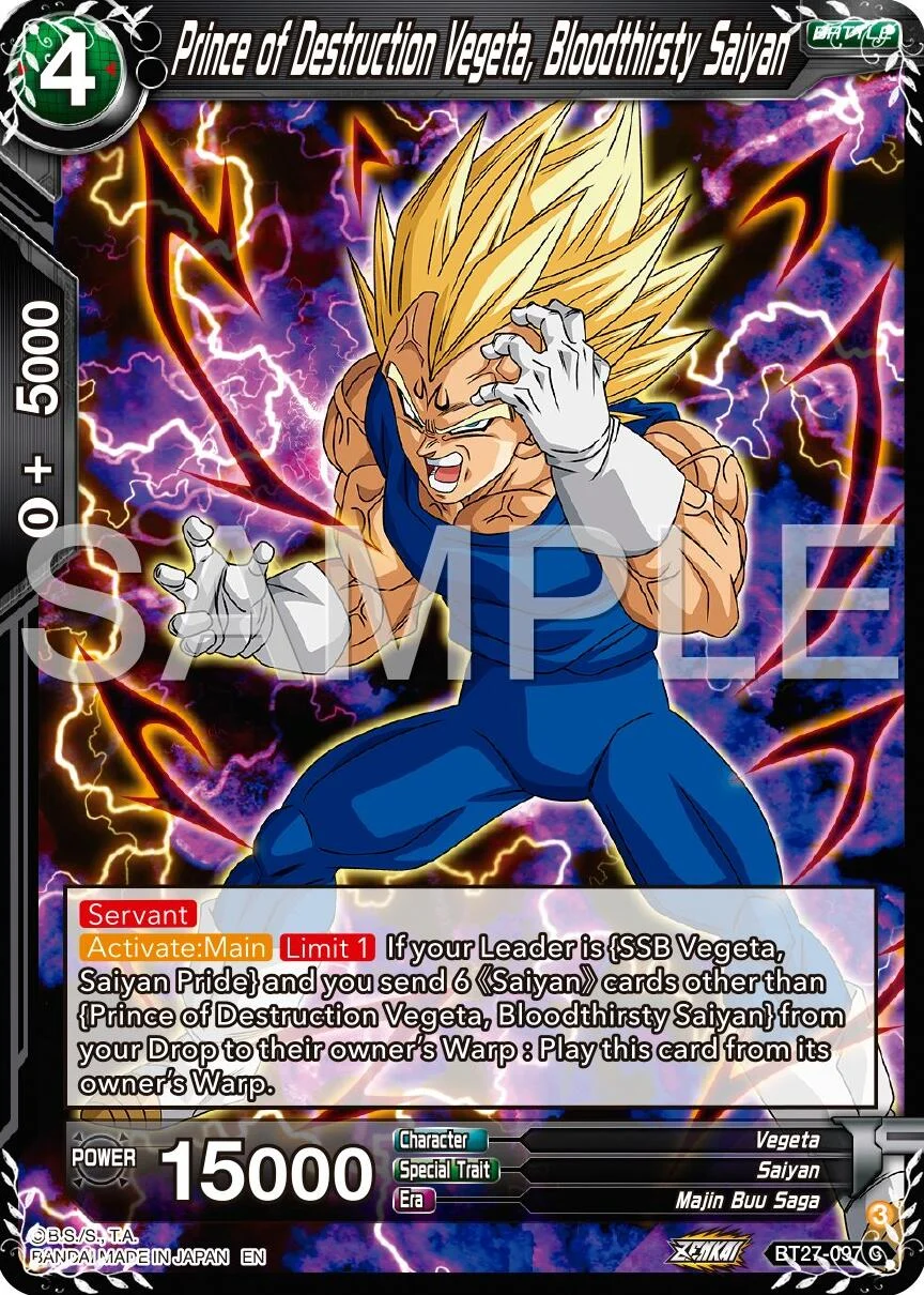Prince of Destruction Vegeta, Bloodthirsty Saiyan 「BT27-097」「EN」
