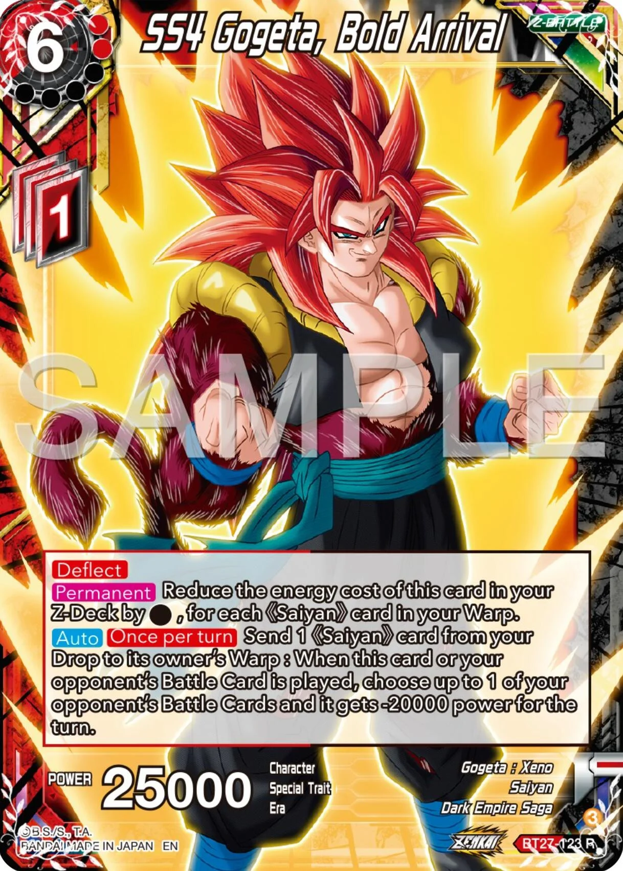 SS4 Gogeta, Bold Arrival 「BT27-123」「EN」