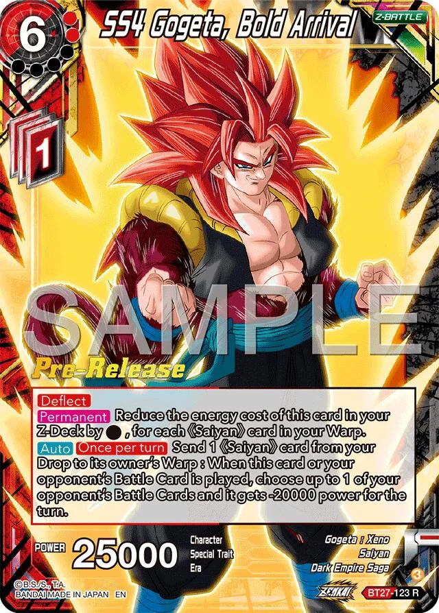SS4 Gogeta, Bold Arrival 「BT27-123_PR」「EN」