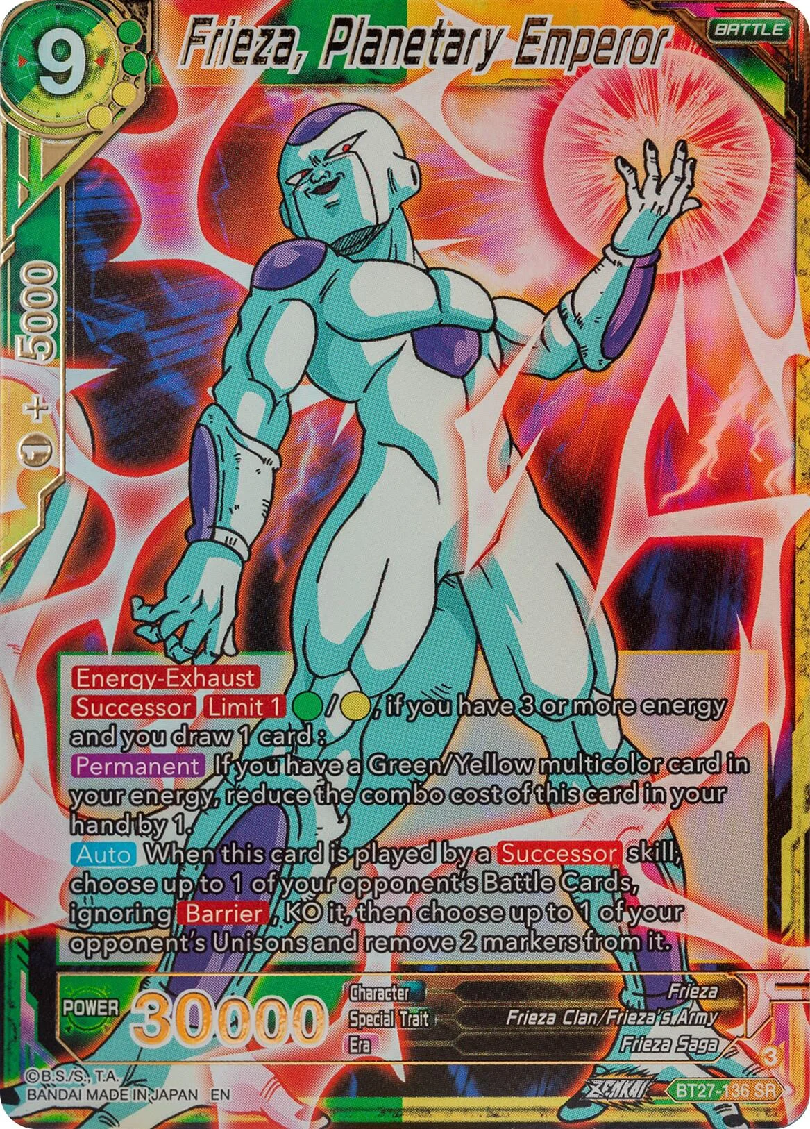 Frieza, Planetary Emperor 「BT27-136」「EN」