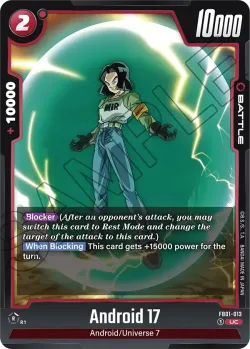 Android 17 #FB01-013 · Dragon Ball Super: Fusion world