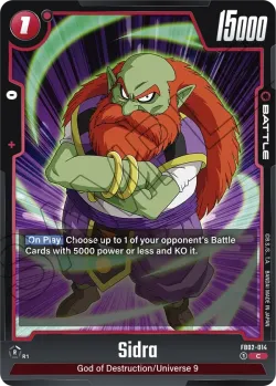 Sidra #FB02-014 · Dragon Ball Super: Fusion world
