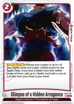 Glimpse of a Hidden Arrogance #FB02-035 · Dragon Ball Super: Fusion world