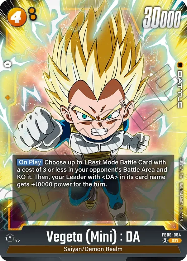 Vegeta (Mini) : DA 「FB06-084」「EN」