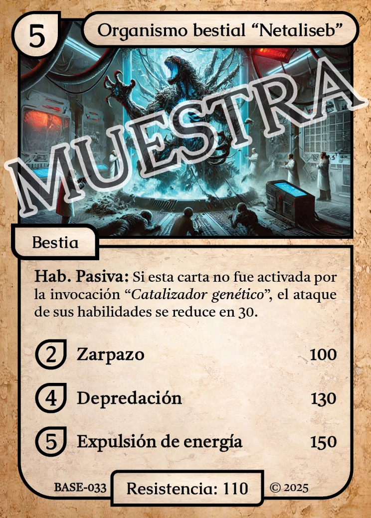 Organismo bestial "Netaliseb" 「BASE 033/183」「ES」