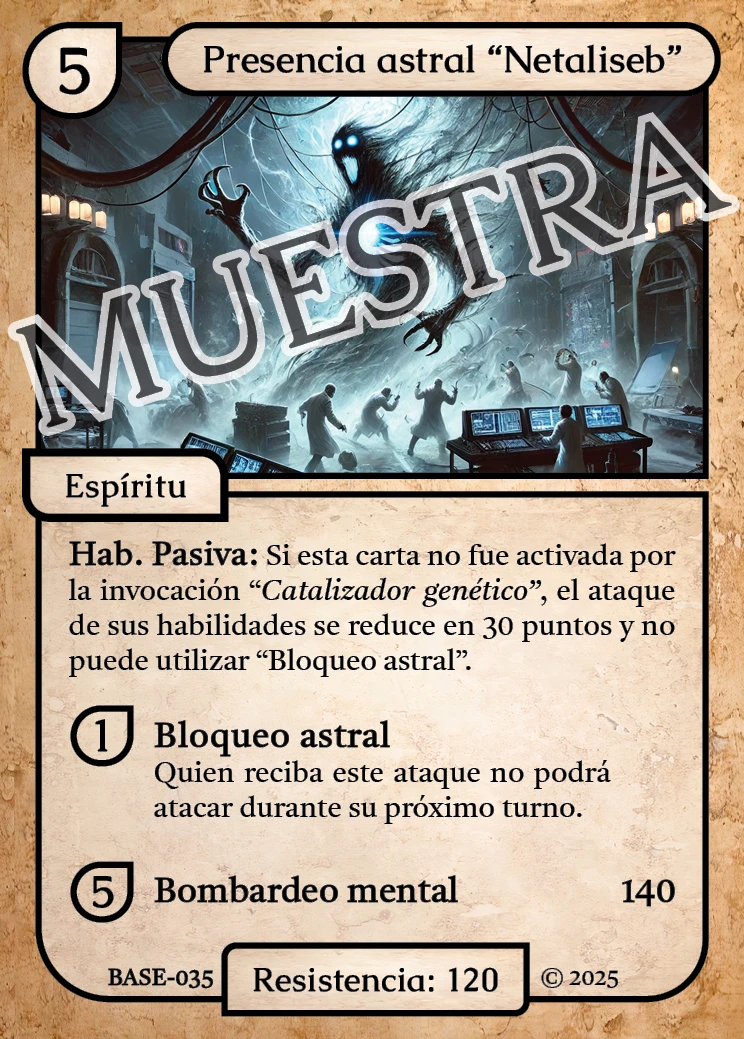 Presencia astral "Netaliseb" 「BASE 035/183」「ES」