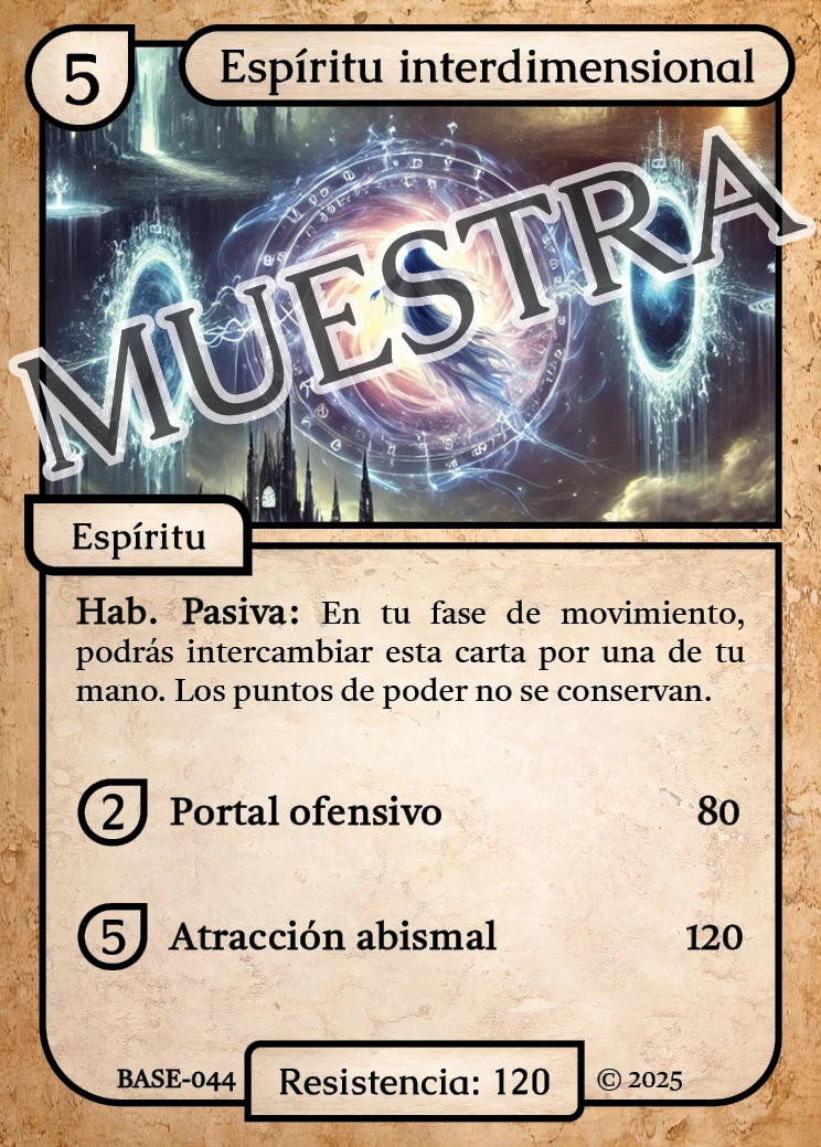 Espíritu interdimensional 「BASE 044/183」「ES」