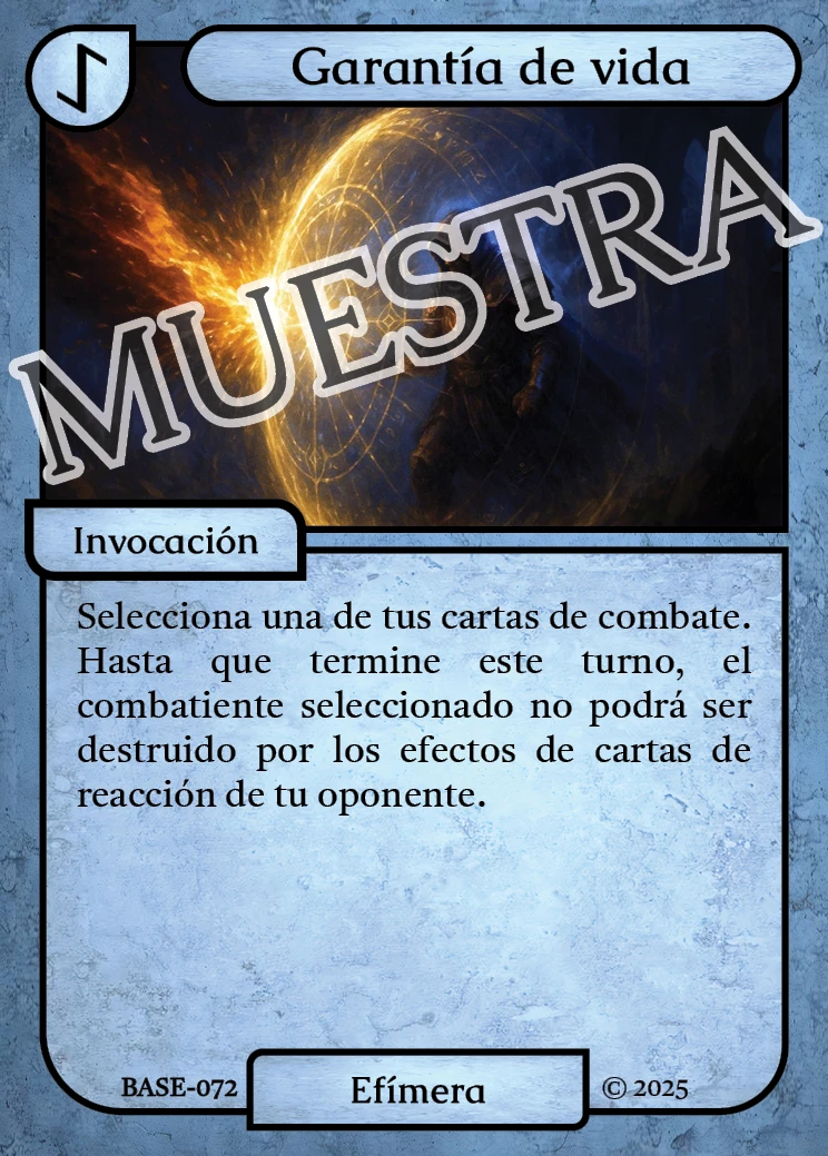 Garantía de vida 「BASE 072/183」「ES」