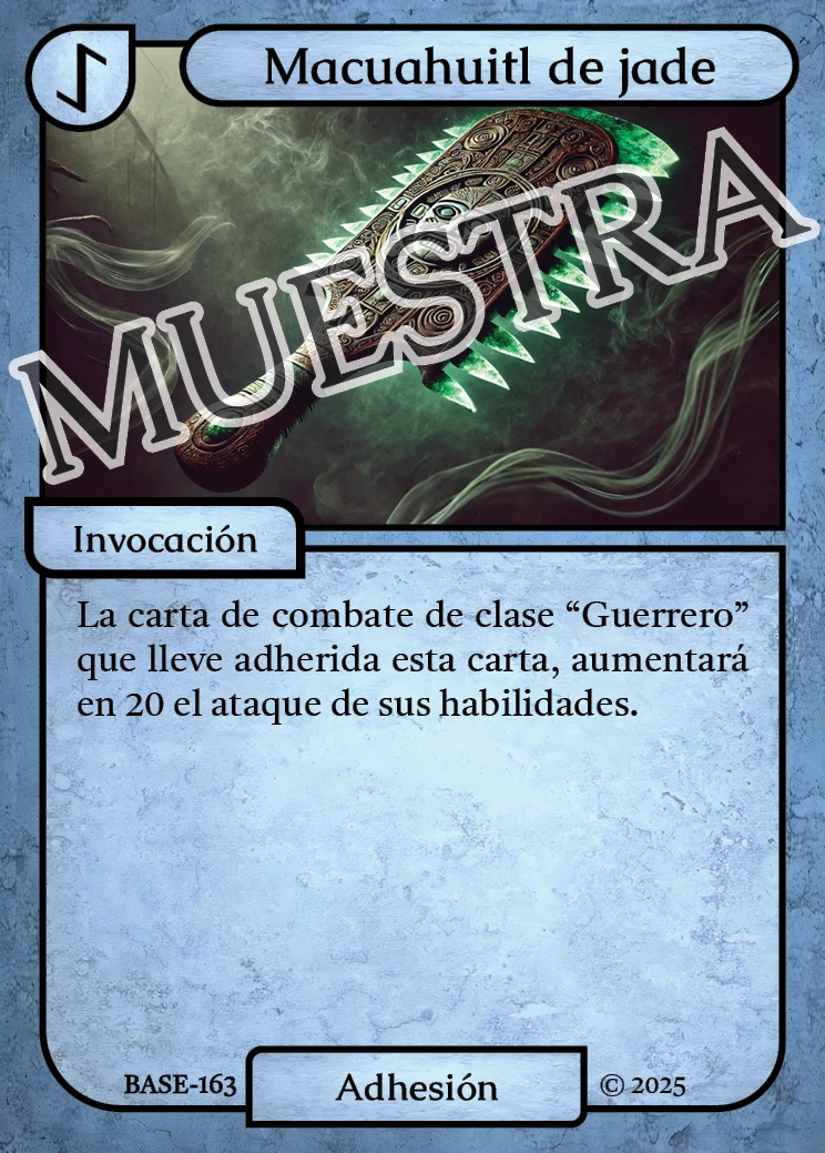 Macuahuitl de jade 「BASE 163/183」「ES」