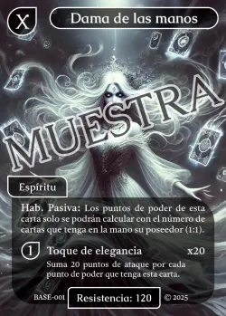 Dama de las manos 「BASE 001/183」「ES」