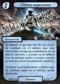Última esperanza 「BASE 002/183」「ES」