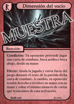 Dimensión del vacío 「BASE 026/183」「ES」