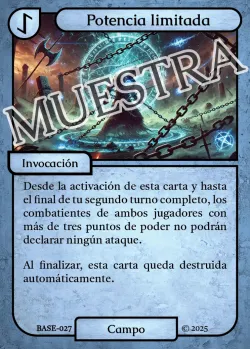 Potencia limitada 「BASE 027/183」「ES」