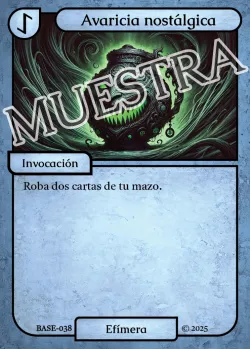 Avaricia nostálgica 「BASE 038/183」「ES」