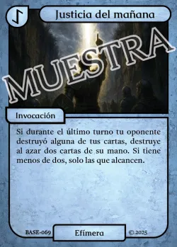 Justicia del mañana 「BASE 069/183」「ES」