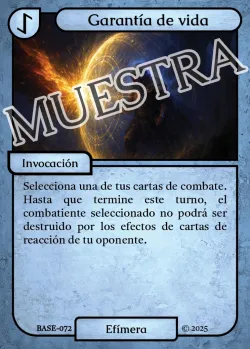 Garantía de vida 「BASE 072/183」「ES」