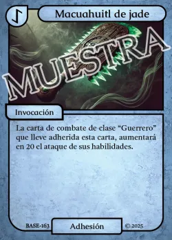 Macuahuitl de jade 「BASE 163/183」「ES」