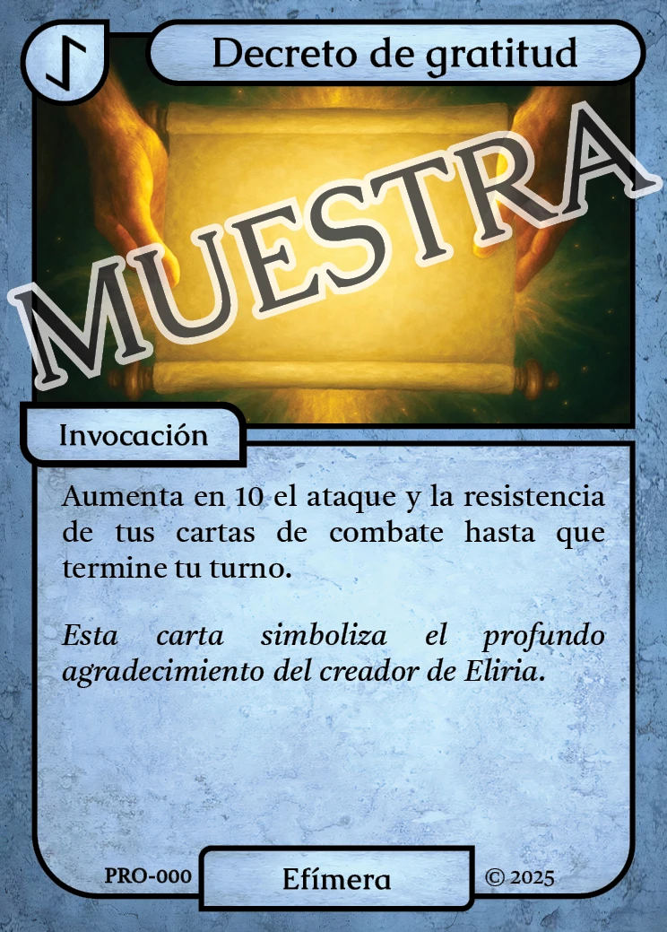 Decreto de gratitud 「PROMO 000/006」「ES」