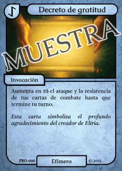 Decreto de gratitud 「PROMO 000/006」「ES」