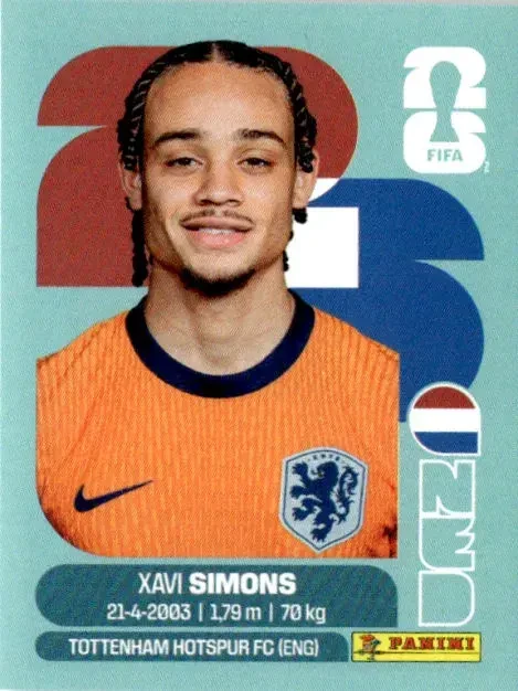 SIMONS Xavi 「NED15」 · FIFA World Cup 2026