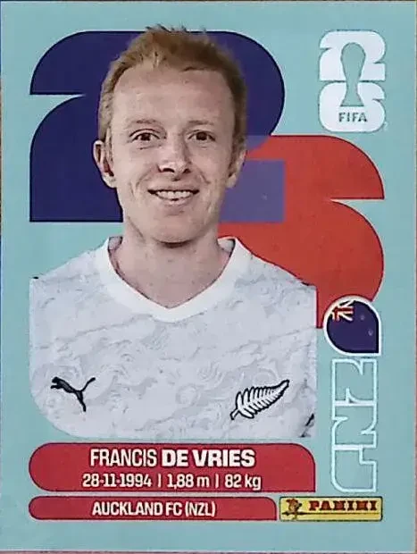 DE VRIES Francis 「NZL08」 · FIFA World Cup 2026