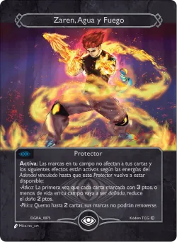 Zaren, Agua y Fuego — Deck Guerra Roja Ariam #DGRA-007S · Kodem TCG