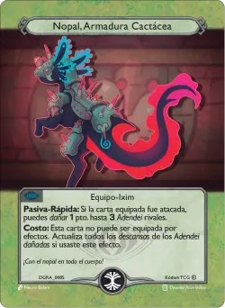 Nopal, Armadura Cactácea — Deck Guerra Roja Ariam #DGRA-008S · Kodem TCG