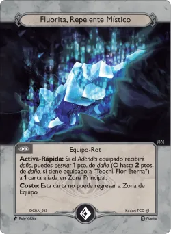 Fluorita, Repelente Místico — Deck Guerra Roja Ariam #DGRA-023 · Kodem TCG