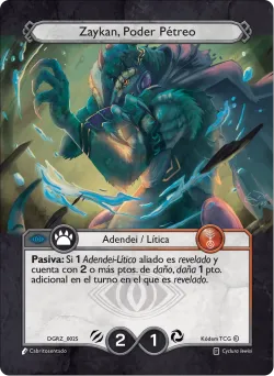 Zaykan, Poder Pétreo — Deck Guerra Roja Zaykan #DGRZ-002S · Kodem TCG