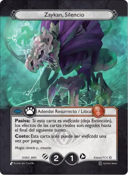 Zaykan, Silencio — Deck Guerra Roja Zaykan #DGRZ-005S · Kodem TCG