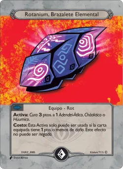 Rotanium, Brazalete Elemental — Deck Guerra Roja Zaykan #DGRZ-008S · Kodem TCG