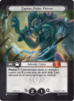 Zaykan, Poder Pétreo — Deck Guerra Roja Zaykan #DGRZ-011 · Kodem TCG