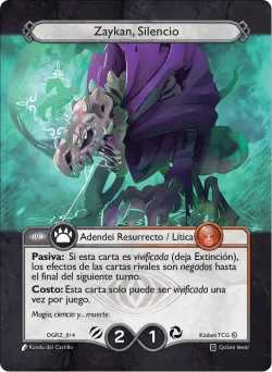 Zaykan, Silencio — Deck Guerra Roja Zaykan #DGRZ-014 · Kodem TCG