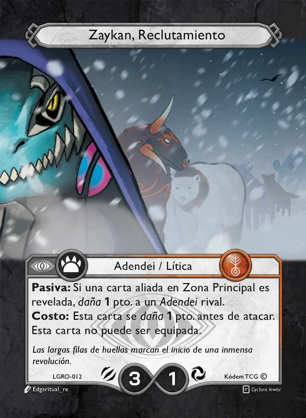 Zaykan, Reclutamiento 「LGRO-012」「ES」