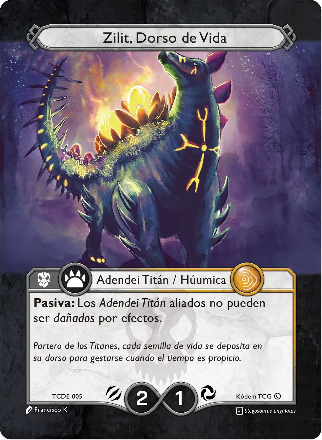 Zilit, Dorso de Vida 「TCDE-005」「ES」